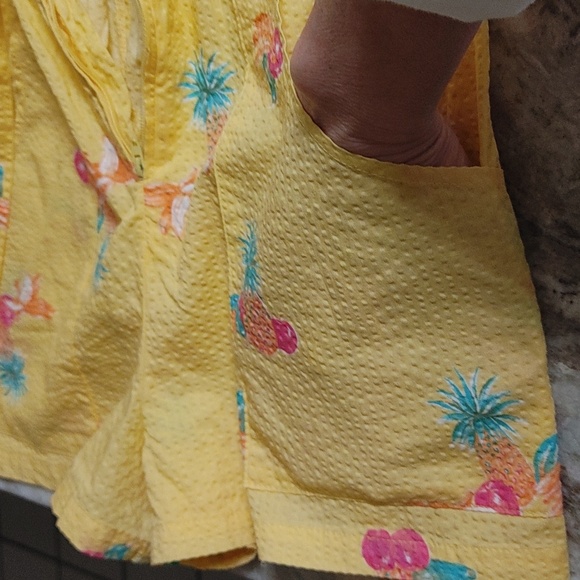 Rare Find Sunshine by Sherry Holt Yellow Seersucker Romper Size XS - Picture 8 of 11
